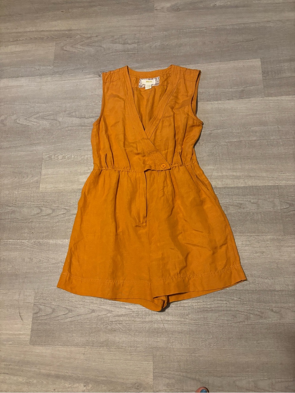 Maeve Womens Sz 2 Mustard Yellow Romper Transitional Pc Fall Vacation Wedding